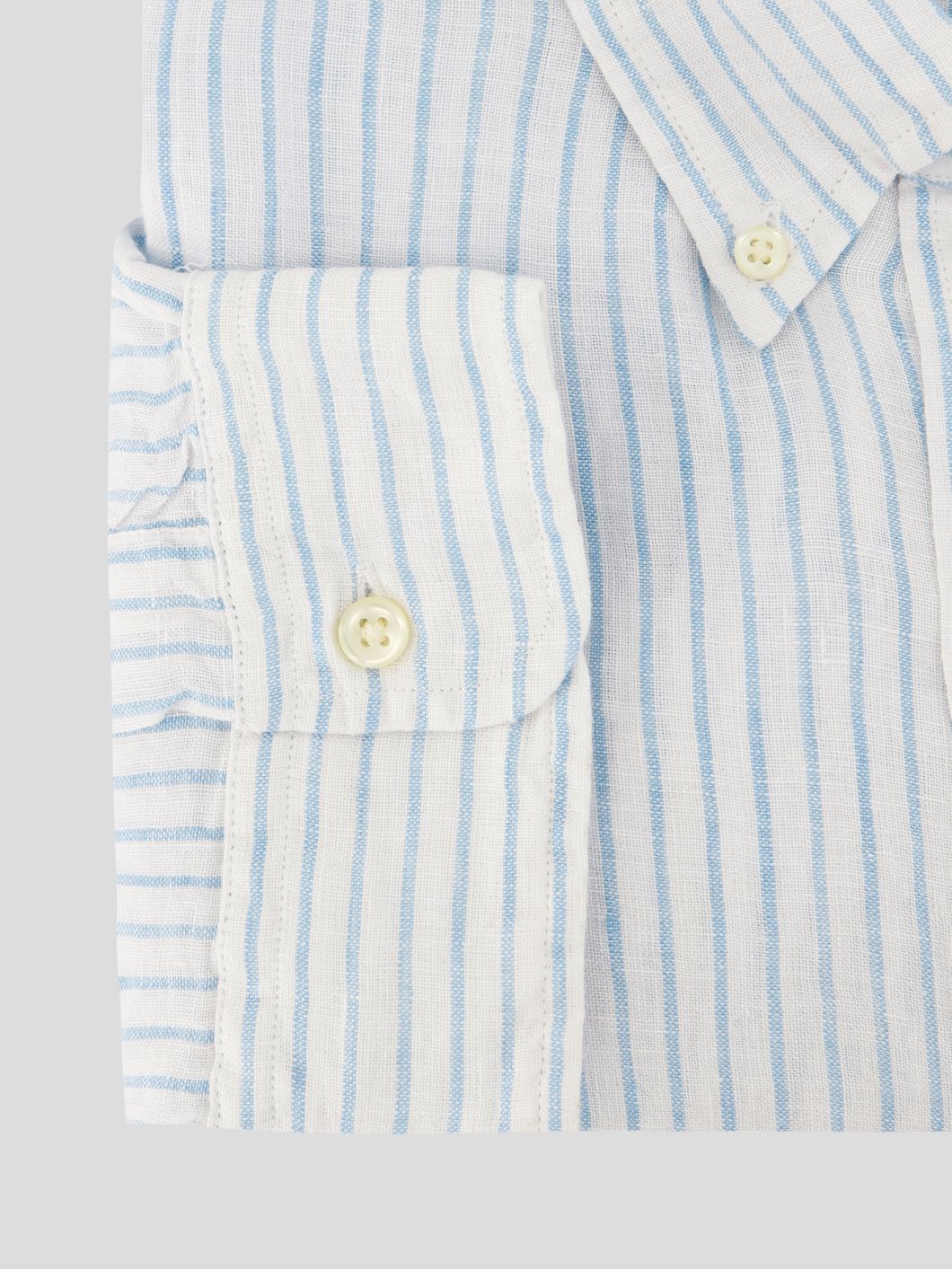 Chemise en Lin Rayée Grande Taille Bleu/Blanc